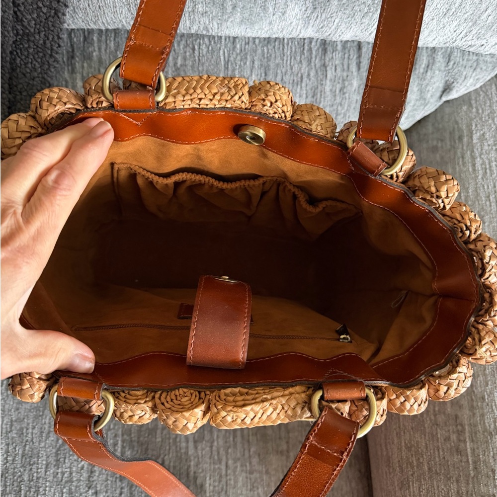 Patricia Nash Palmanova Leather and Woven Shoulder Bag - Picture 4 of 7